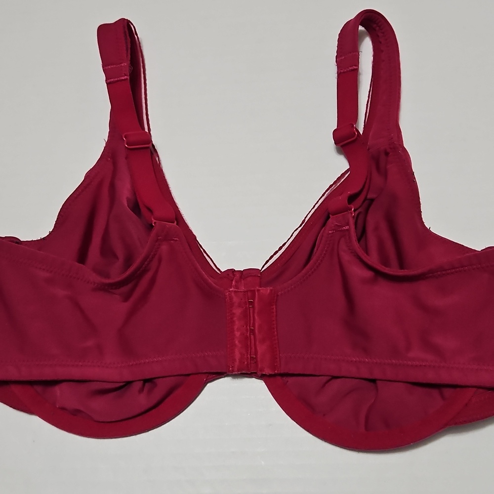 Wacoal Deep Red Underwire Lined Seamless Full-Cup Bra Size 40D - Picture 2 of 8